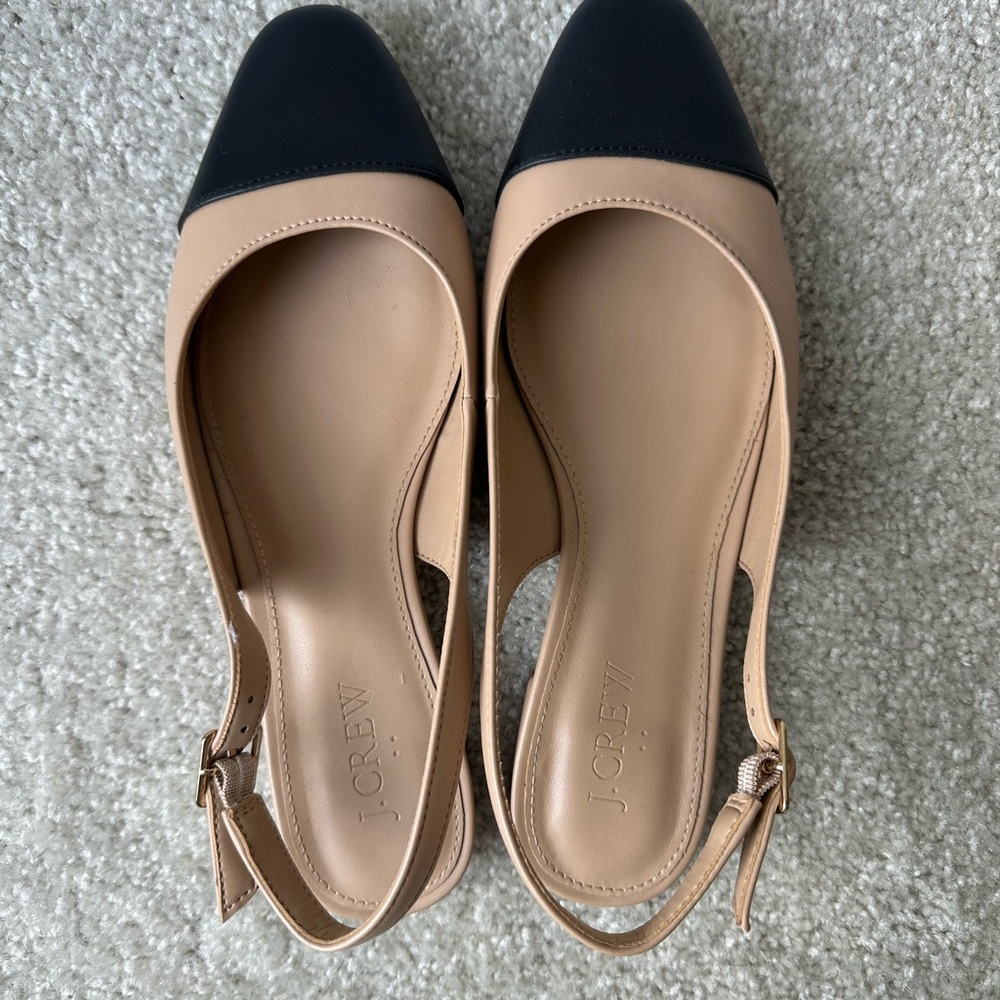 J. Crew Women's Two-Tone Slingback Flats